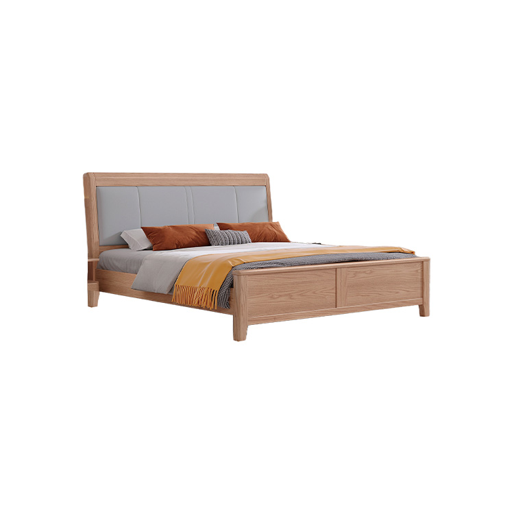 暮桉实木床（暖杏色）