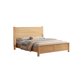 漫屿实木床（暖杏色）