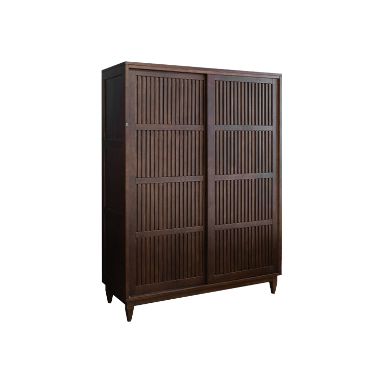 推拉门衣柜-胡桃色