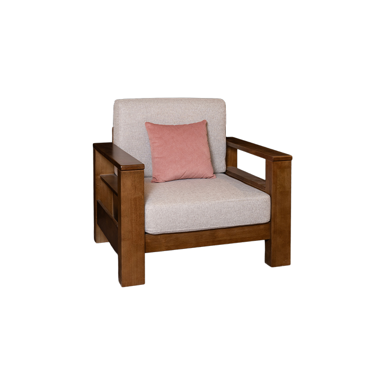 单人位沙发（胡桃色）