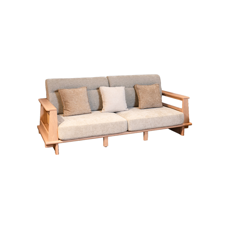 三人位沙发（暖杏色）